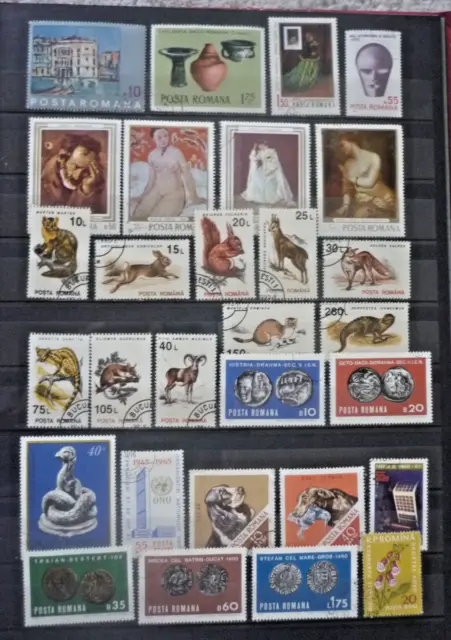 Schönes Lot Briefmarken aus Rumänien, gestempelt # 10