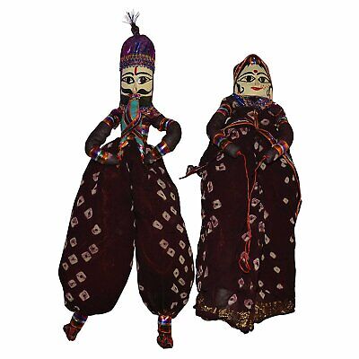 Pushkari Craft Handmade Puppet Pair for Home Décor, Cultural Program and Events