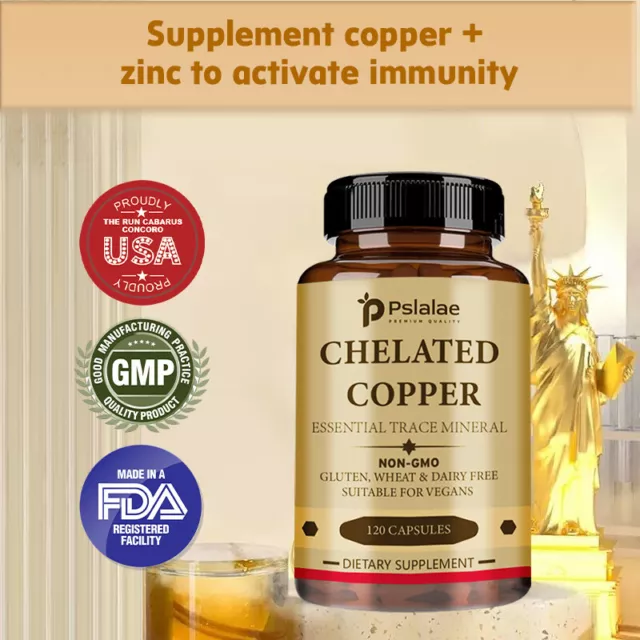 Chelated copper essential trace mineral vegetarian non gmo gluten