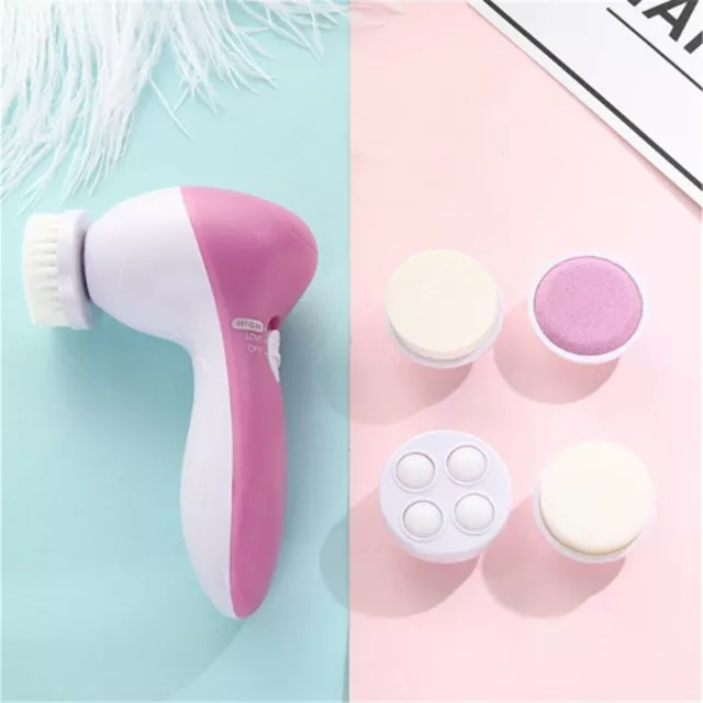 5 in 1 Facial Cleansing Brush Skin Waterproof Electric Face Body Care Massage