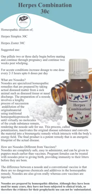 10g Herpes Combination for dogs 30c Homeopathic "Breeders Choice" Puppy Whelping 3