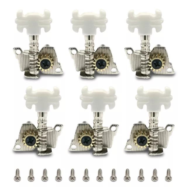 Classical Guitar Machine Head String Tuning Pegs Tuners Tuning Keys 3L 3R Chrome