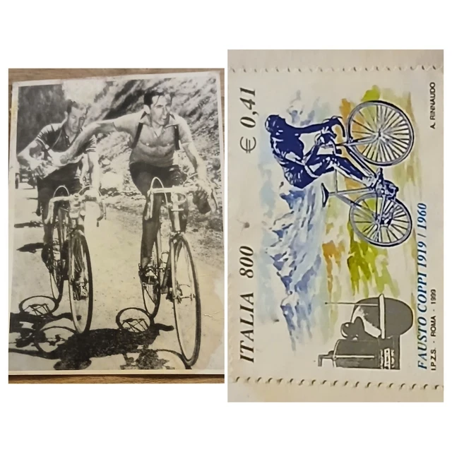 Carte Postale Vintage Cyclisme - Coppi Bartali - Originale Italienne (COA)