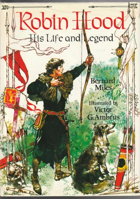 CHILDRENS ,BEAUTIFUL, ROBIN HOOD , HIS LIFE AND LEGEND illus VICTOR AMBRUS,HC/DJ