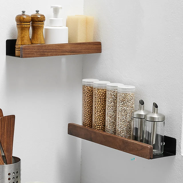 20-60cm Black Wall Shelf Decor Wall Mounted Shelves Hanging Shelf Storage Shelf