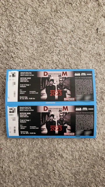 Depeche Mode 2 Tickets - Frankfurt - 29.06.2023 - FOS 1