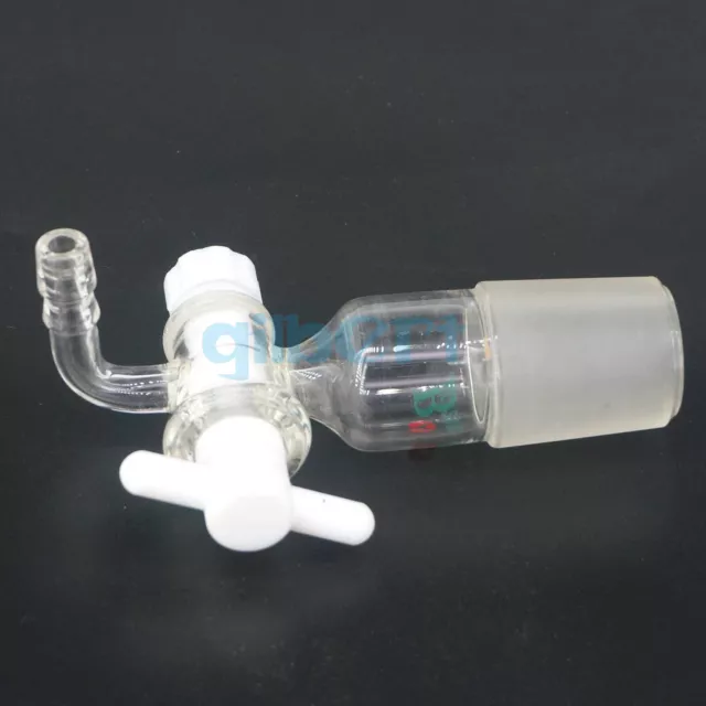 14/23 19/26 24/29 29/32 Joint Lab 90 Degree Adapter With PTFE Stopcock Ware