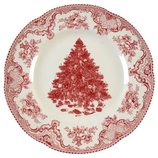 Johnson Brothers Old Britain Castles Pink Christmas  Dinner Plate 5443242
