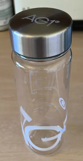 NEU Clear Shaker Metallflasche, 16 Unzen/450 ml, Athletic Greens Marke BPA Free AG1