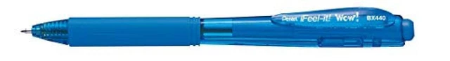 (TG. 12 pezzi) Pentel BX440 Feel-it! Wow! Penna sfera scatto 1,0 mm azzurro 12 p