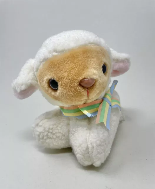 Vintage Avon Lamb Coin Bank Plush Easter Novelty Piggy Bank 1984