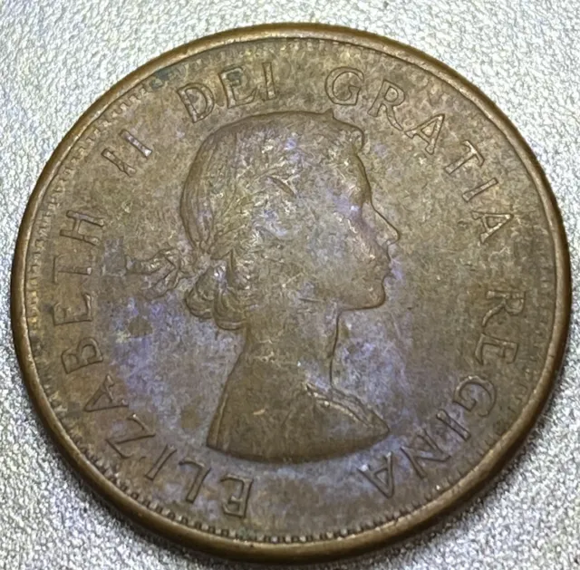 1962 Canada Cent  Queen Elizabeth II Canadian Penny