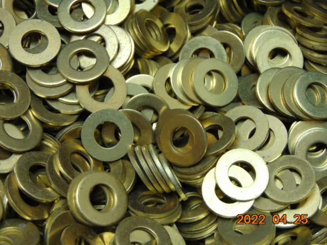 LOT OF 25 Flat Washers Solid Brass 5/16"ID x 11/16"OD