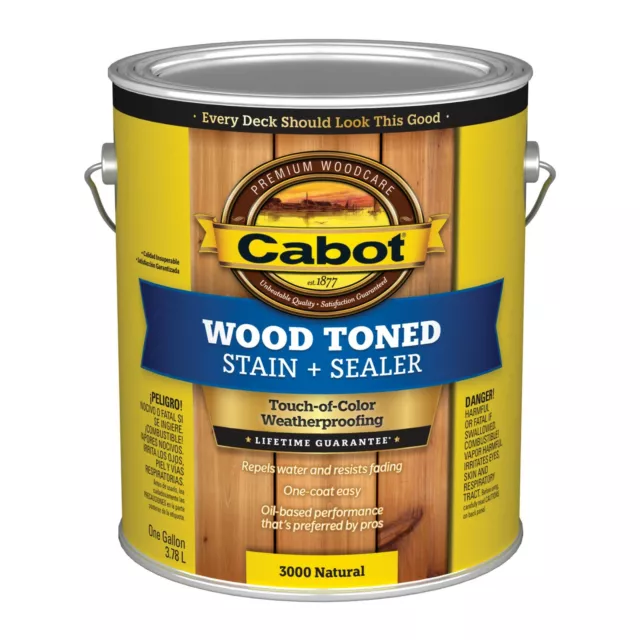 Valspar Cabot 8371 Premium Wood Finish Stain + Sealer, Gloss, Aged
