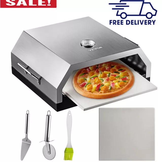 Wood Fired Pizza Oven Pizza Maker Stainless Steel Top Portable Outdoor Cooking