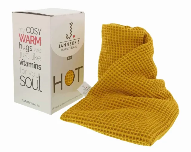 Ochre Waffle Jersey UNSCENTED Warming Scarf - Wheat Bag - Heat Pack - Body Wrap
