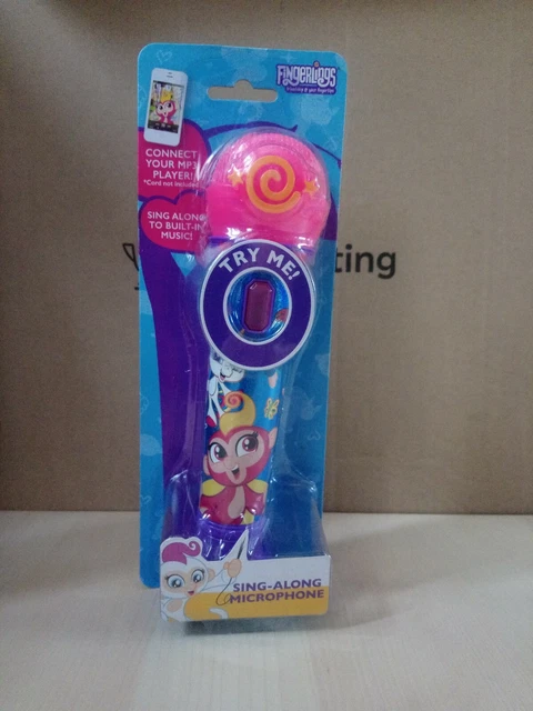 FINGERLINGS SING Along Microphone Connect Mp3 Player Karaoke