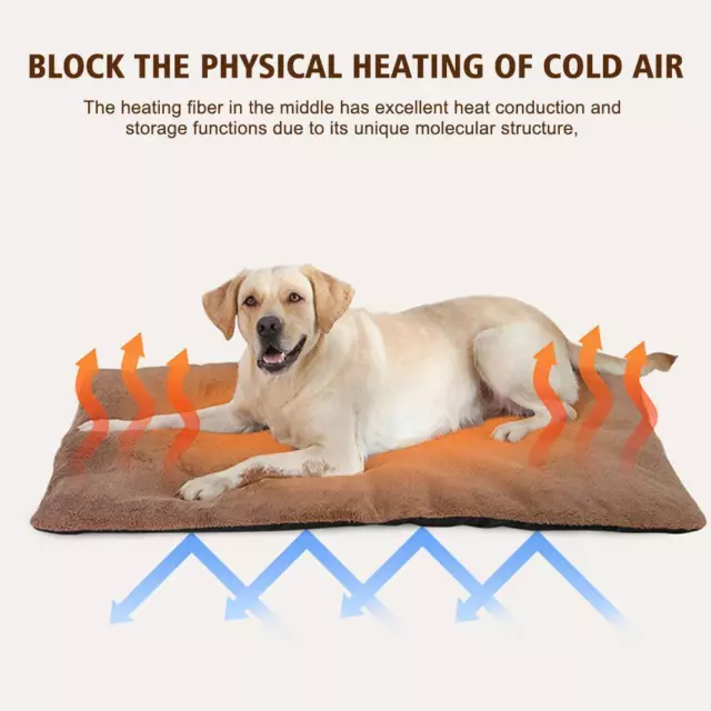 Pet Self Heating Mat Pad Dog Cat Soft Fleece Warm Sleeping Bed B Blanket R8 G9V3 2