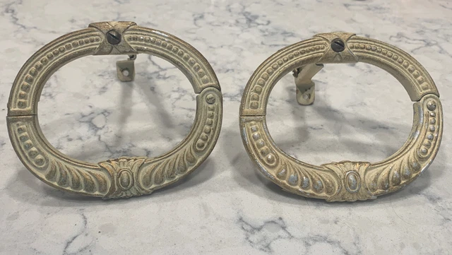 Lot Curtain Tiebacks Wall Hooks Robe Towel Set of 2 From Old Victorian Farmhouse