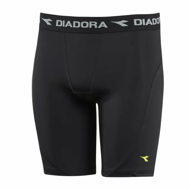 Diadora Junior Kids Boys Thermal Compression Lite Skins Shorts Black