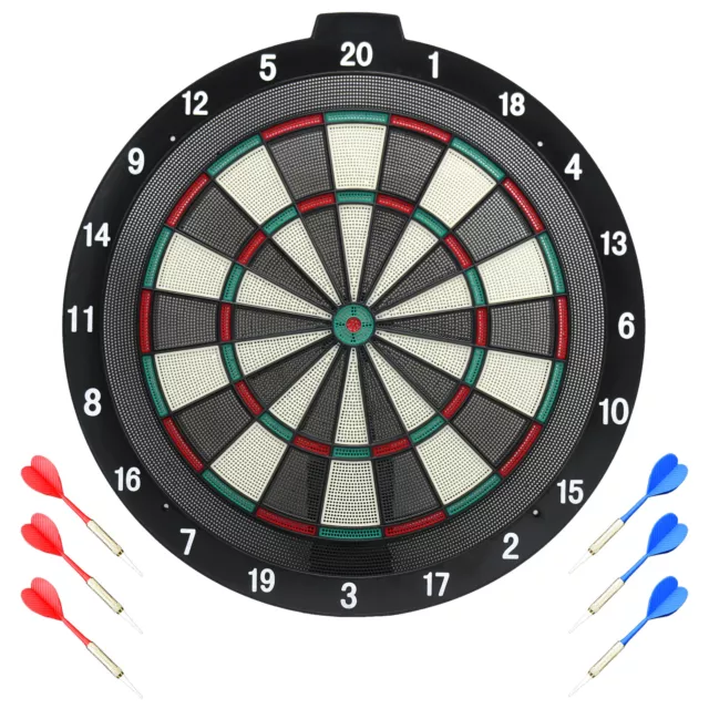 Best Sporting Safety Dartboard Kunststoff Scheibe 6 Pfeile Ersatzspitzen, 46 cm