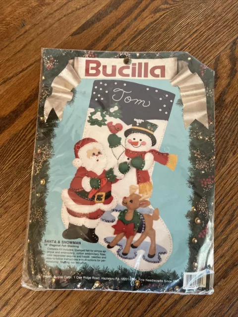 bucilla felt christmas stocking kits 18 inch Snowman Skating