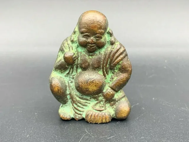 19th century Fine Antique Chinese Bronze Miniature Buddha Statue Qing Dynasty