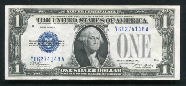 Fr.1601 1928-A $1 One Dollar "Funnyback" Silver Certificate Gem Uncirculated (B)