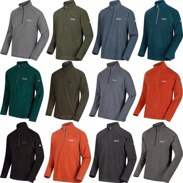 New Regatta Montes Mens Lightweight Half Zip Microfleece Anti Pill Fleece Jacket