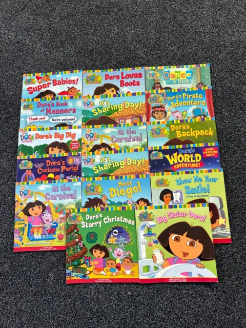 17 x Dora the Explorer Books Bundle Nickelodeon Junior Poster Kids Stories