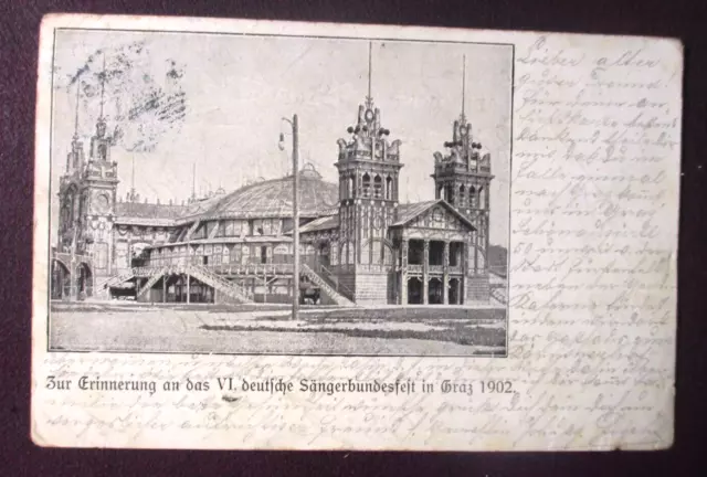 AK Steiermark, Litho,  Graz,   Sängerbundfest 1902,