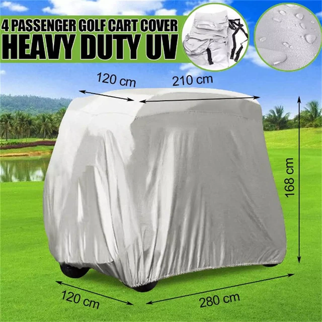 Waterproof 4 Passenger Golf Cart Cover Fits EZ GO/Club Car/Yamaha Sunproof