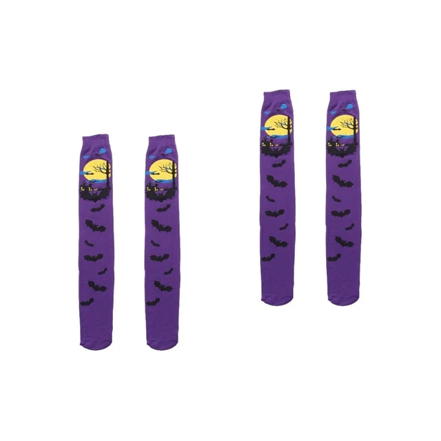 2 Pairs Cosplay Long Socks Halloween Knee High Stockings Women's Miss