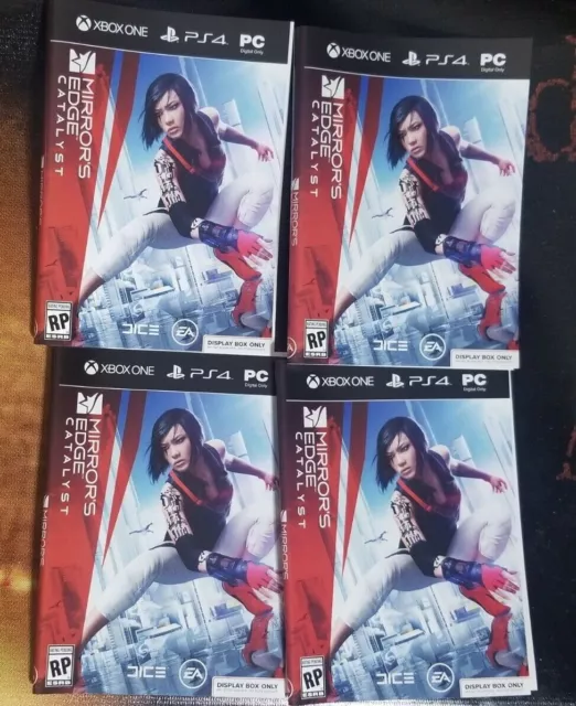 4 Promo GameStop Display Box Art Only-Mirrors Edge: Catalyst - PC PS4 Xbox One