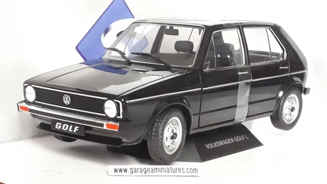 VOLKSWAGEN,GOLF,L,NOIRE,1983,SOLIDO,S1800209,ECHELLE,1/18,miniature,collection,