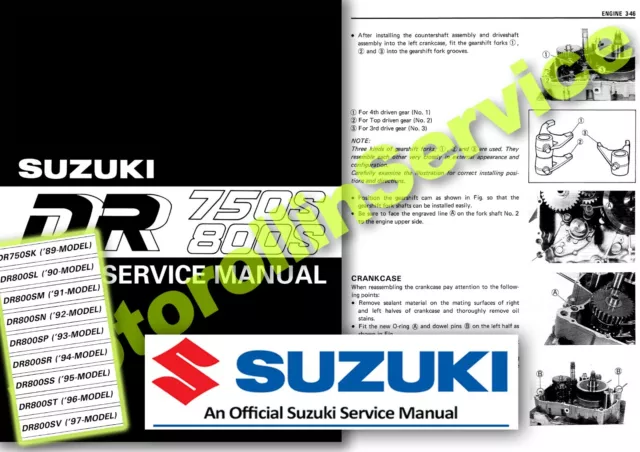 Suzuki DR800S BIG Service Manual 1990 1991 1992 1993 Workshop Shop Manual DR 800