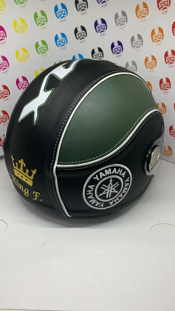 Casco omologato rivestito in ecopelle Accessorio Moto