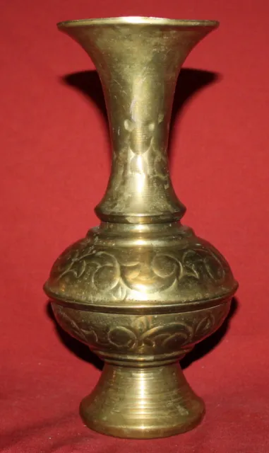 Vintage Hand Crafted Brass Vase