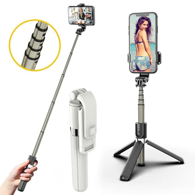 Treppiede per selfie stick 3 in 1 adatto per Xiaomi Redmi A2 12 12R 13C 13 Lite Pro Ultra Turbo 5G 4G treppiede portatile in acciaio inox con telecomando senza fili rimovibile