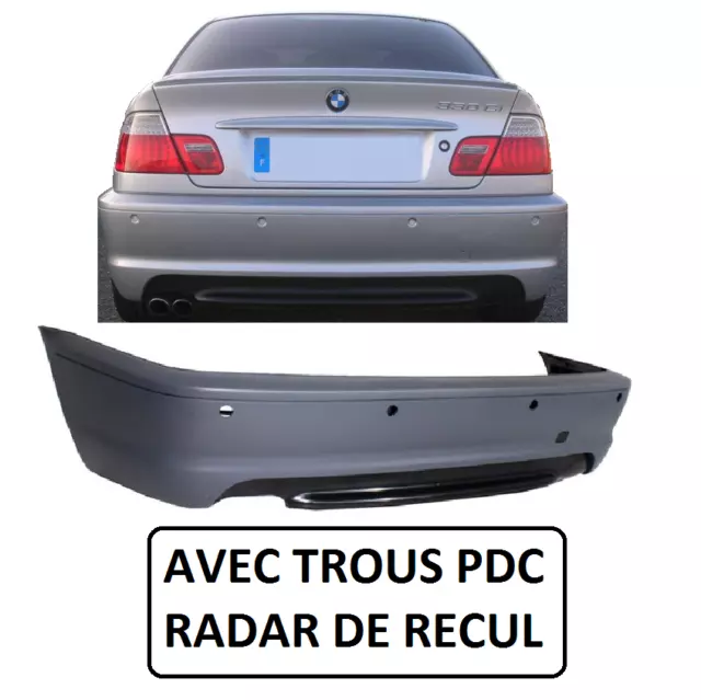 Pare Choc Arriere  + Spoiler Pack M M2 Bmw Serie 3 E46 Coupe Et Cabriolet