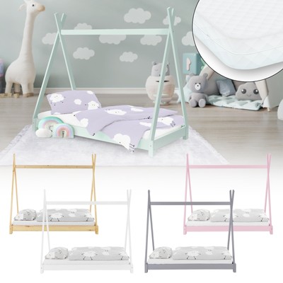 70 x 140cm blanc 2 tiroirs+jeté VitaliSpa lit tipi évolutif Tipi Lit enfant 