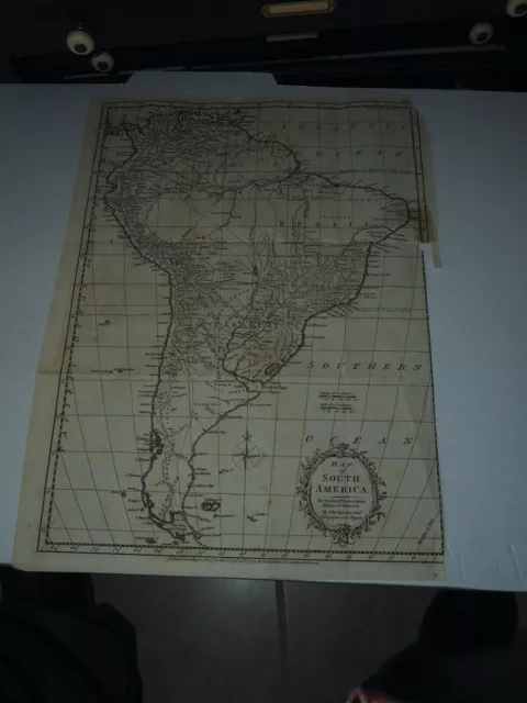 Antique "Map of South America for the Rev Dr. Robertfon's Hiftory of America"
