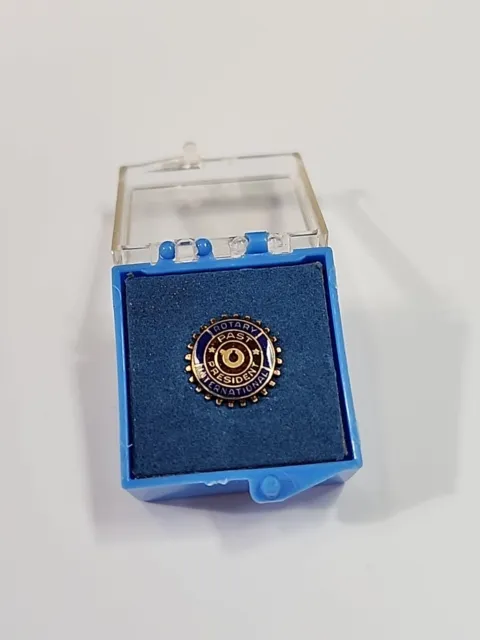 Rotary International Past President Tie Tack Lapel Pin Gold Marked 10K NSF