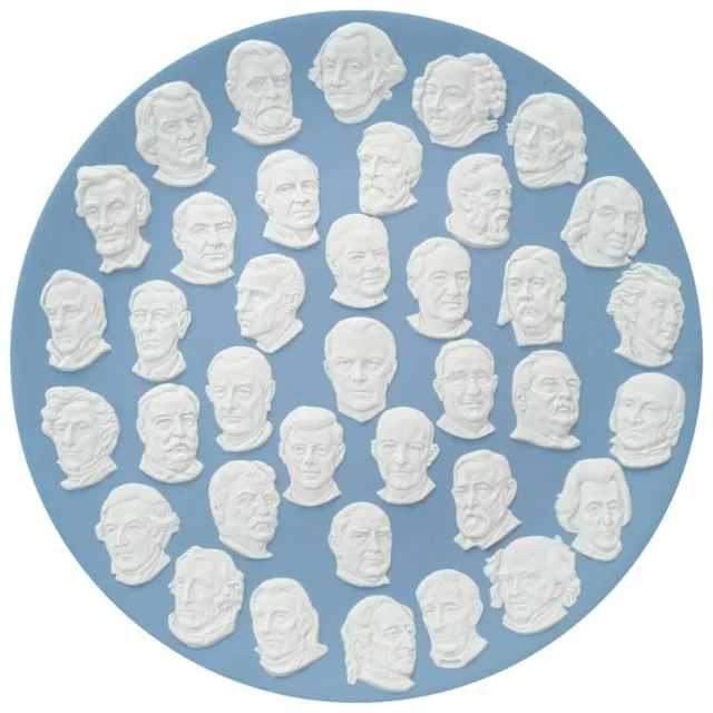 Wedgwood Azul Jasperware Americano Las Presidentes Placa Ltd. en Caja No 584