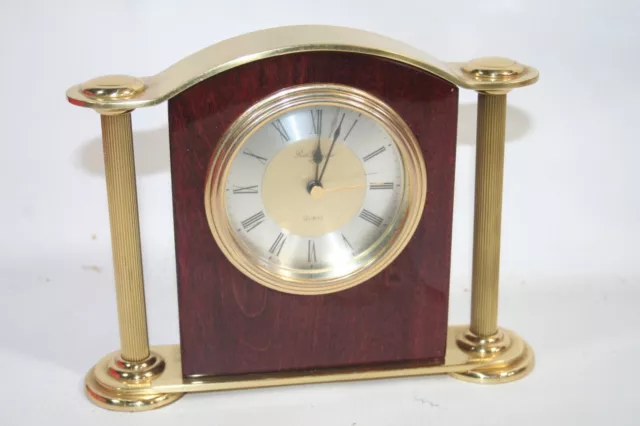 Robt Blandford Mahogany And Brass 1873 Quartz Mantle Clock