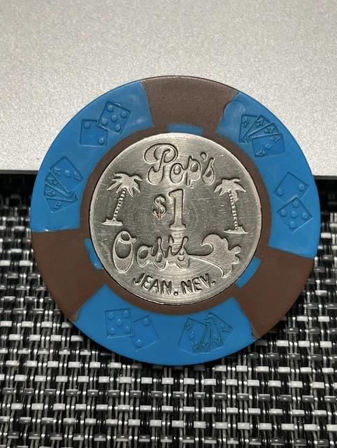 $1 Pop's Oasis Casino Chip Poker Chip Jean Nevada Gambling Token Gd