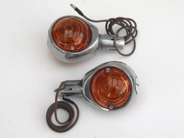 Moto Guzzi Ochsenaugen Lenkerenden Blinker Alu pol V7 T3 Convert California  NF