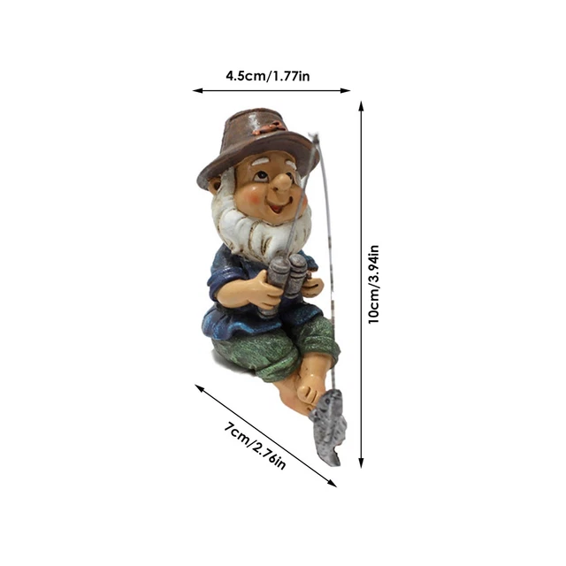 Statua Da Giardino Asiatico Pescatore In Arenaria: 46 Cm, Resistente Al Gelo, Decorazione Per Laghetto, Terrazza, Thailandia - 4