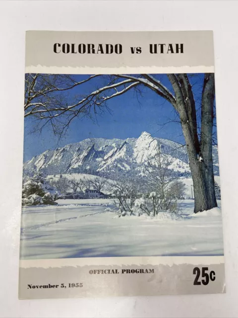 1955 Utah vs. Colorado Buffs Football Program Buffaloes Coca Cola Advertisement