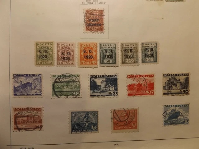 Polen  Sammlung auf Vordruckseiten ab ca 1918 18